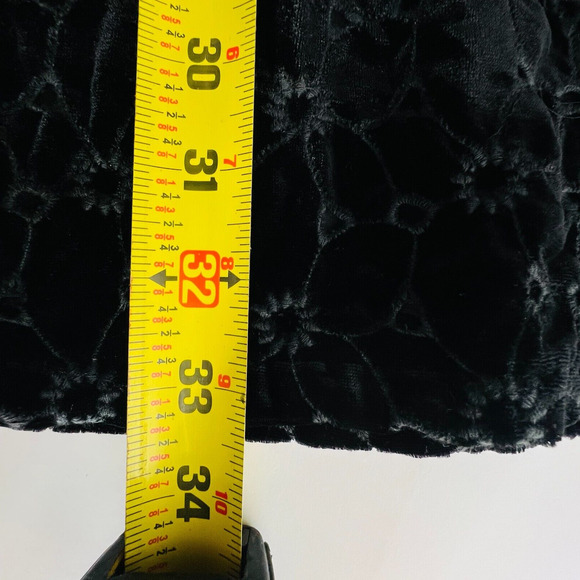 Free People Velvet Eyelet Beaded Shift Dress Size 4 - Picture 6 of 10